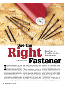 Use the Right Fastener