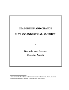 leadership and change in trans-industrial america