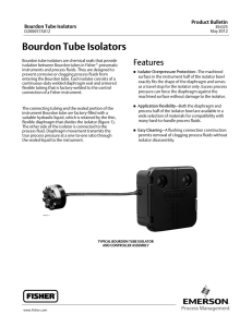 Bourdon Tube Isolators - Welcome to Emerson Process