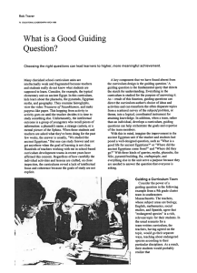 What is a Good Guiding question