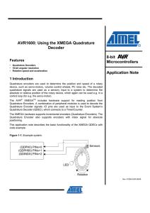 AVR1600: Using the XMEGA Quadrature Decoder
