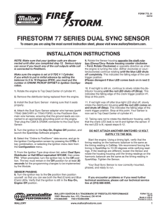 Firestorm 77 Series Dual Sync Sensor Instructions