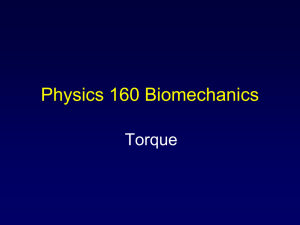 Physics 160 Biomechanics