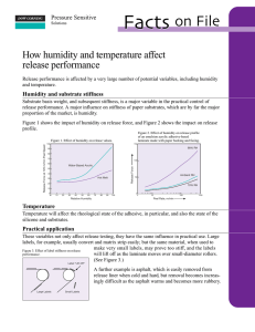 Humidity and temperature affect release performance