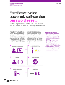FastReset: voice powered, self-service password reset.
