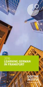 Learning German in Frankfurt 2016 - Goethe