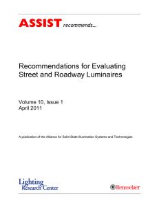 Recommendations for Evaluating Street and Roadway Luminaires