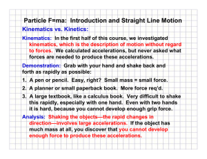 Particle F=ma: Introduction and Straight Line Motion