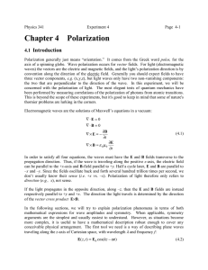 Chapter 4 Polarization - University of Michigan