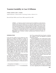 Transient instability in Case II diffusion