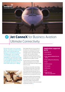 Jet ConneX for Business Aviation Ultimate Connectivity