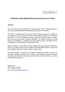 A Review of the National Social Security Fund in China Abstract