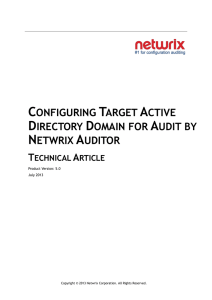 Configuring Target Active Directory Domain for Audit by Netwrix