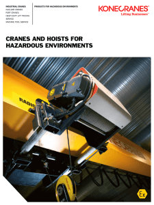 cranes and hoists for hazardous environments