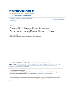 Outward U.S. Foreign Direct Investment Performance during Recent
