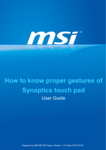 How to know proper gestures of Synaptics touch pad