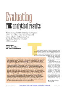 Evaluating TOC analytical results - American Water Works Association