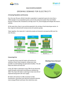 Growing Demand for Electricity