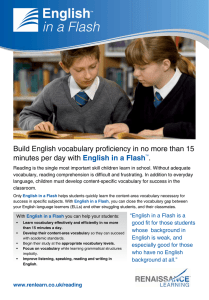 Build English vocabulary proficiency in no more than 15 minutes per