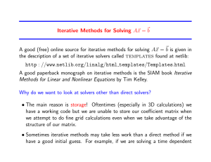 Iterative Methods for Solving A x = b A good (free) online