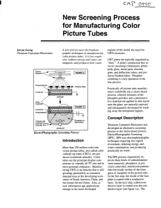 New Screening Process for Manufacturing Color Picture Tubes
