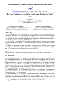 Hy-wire Technology: Artificial Intelligence Replacing Man`s