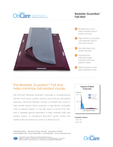 The Bedside Guardian™ Fall Mat helps minimize fall-related