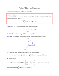 Stokes` Theorem Examples