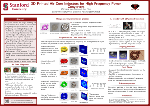 3D Printed Air Core Inductors for High Frequency Power Converters