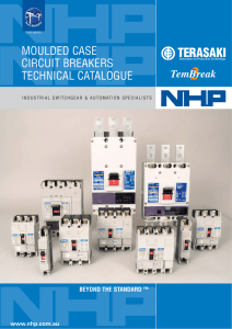 MOULDED CASE CIRCUIT BREAKERS TECHNICAL CATALOGUE