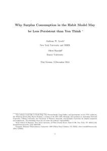 Why Surplus Consumption in the Habit Model May be Less