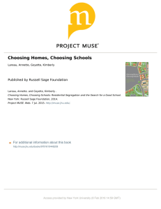 Schwartz -- Housing Policy and School Reform Chapter