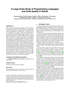 A Large Scale Study of Programming Languages and Code Quality