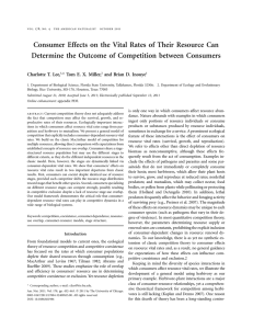 Consumer Effects on the Vital Rates of Their