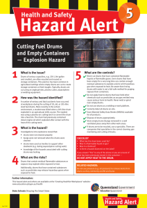 Explosion Hazard - Health and Safety