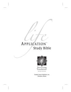 Life Application Study Bible , NLT