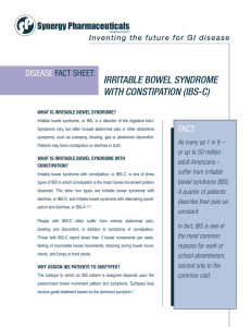 disease fact sheet: irritable bowel syndrome with constipation (ibs-c)