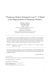 Temporary Worker, Permanent Loser?