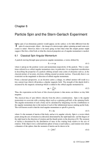 Particle Spin and the Stern