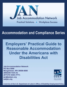 Employers` Practical Guide to Reasonable Accommodation Under the
