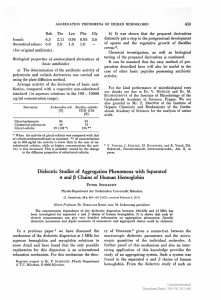 [%] Dielectric Studies of Aggregation Phenomena with Separated a