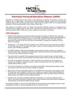 Electronic Personal Education Planner (ePEP)