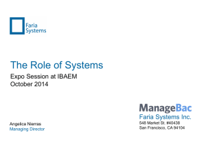 The Role of Systems