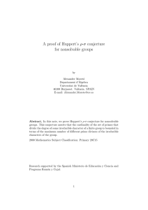 A proof of Huppert`s ρ-σ conjecture for nonsolvable groups