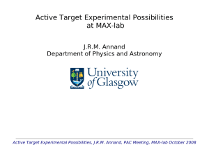 Active Target Experimental Possibilities at MAX-lab