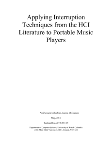Overview of Interruption Techniques in HCI Literature Regarding