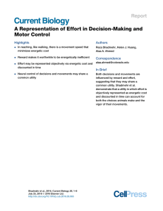 A Representation of Effort in Decision-Making and Motor Control