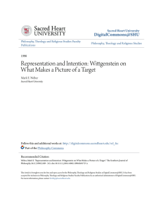 Representation and Intention: Wittgenstein on What Makes a Picture