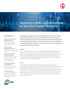 Deploying a Multi-Layered Defense for Service Provider