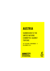 Austria: Submission to the United Nations Committee Against